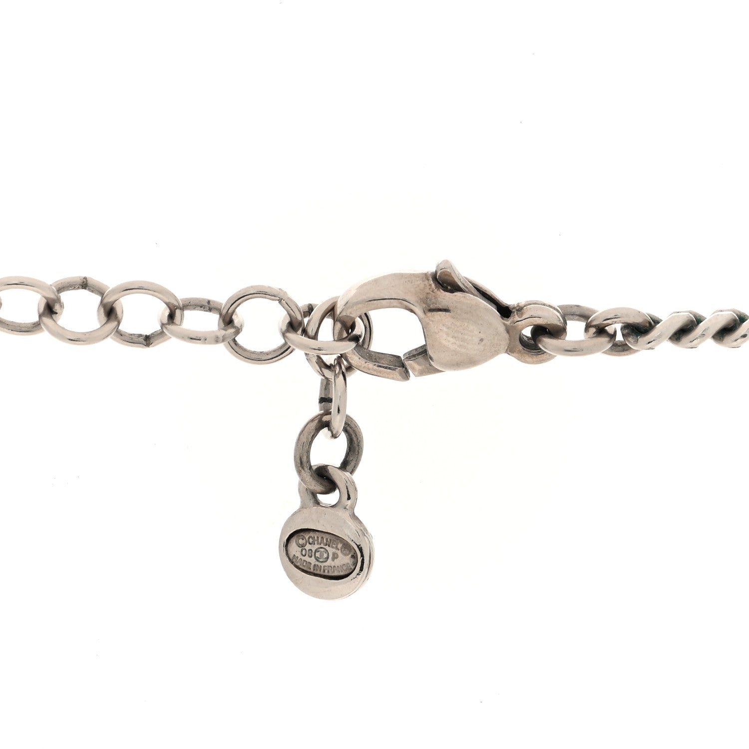 Chanel Pearl Enamel Beaded CC Long Necklace Black White Gold 3 of 4