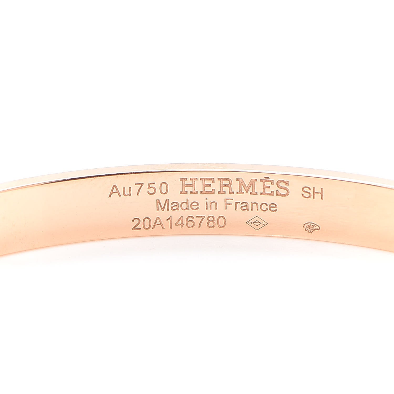 Hermes 18K Rose Gold Diamond PM H D'Ancre Bracelet SH 4 of 6