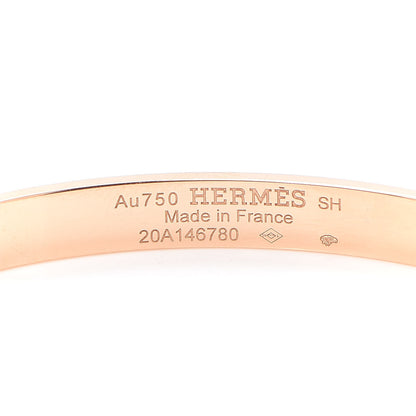 Hermes 18K Rose Gold Diamond PM H D'Ancre Bracelet SH 4 of 6
