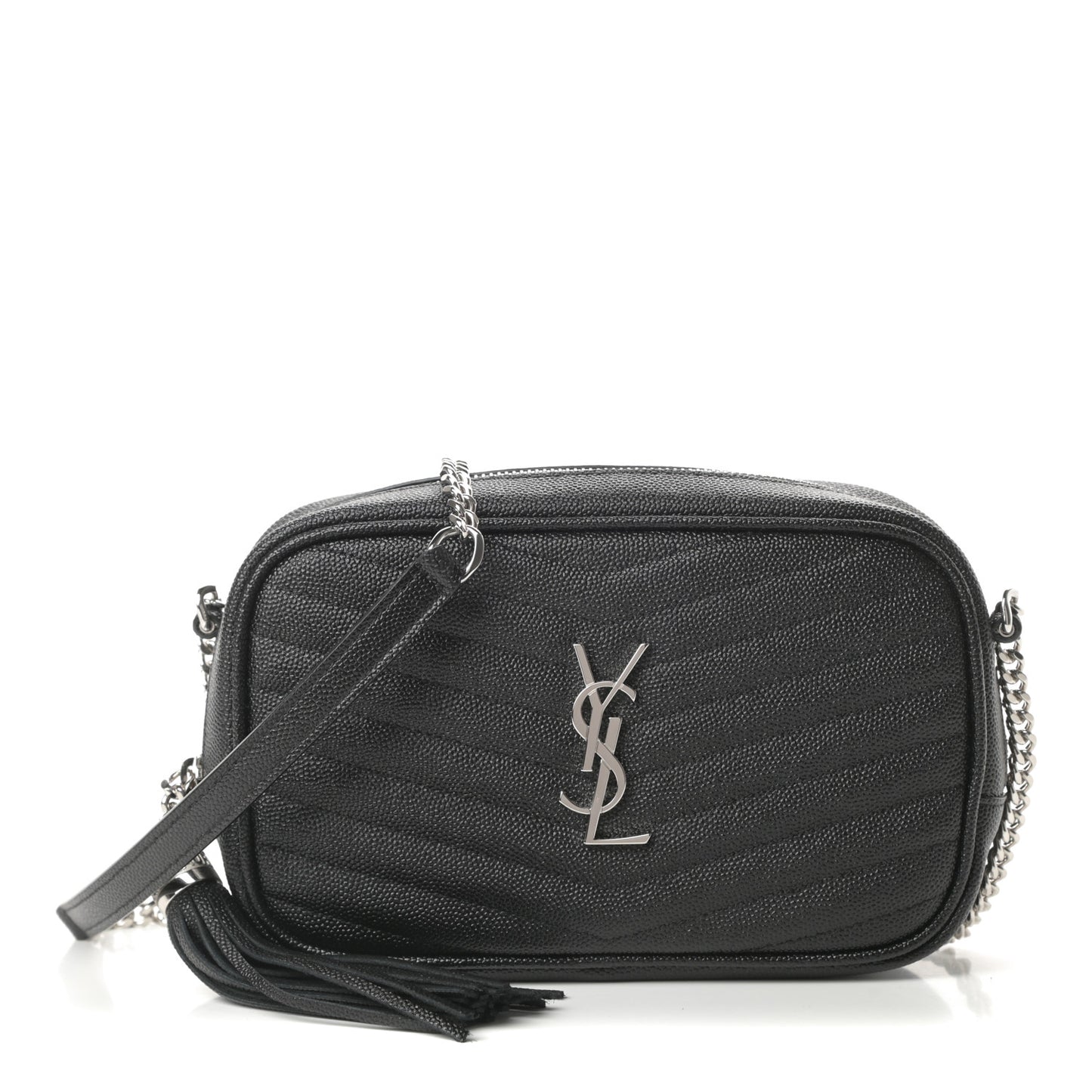 Grain De Poudre Matelasse Monogram Mini Lou Camera Bag Black