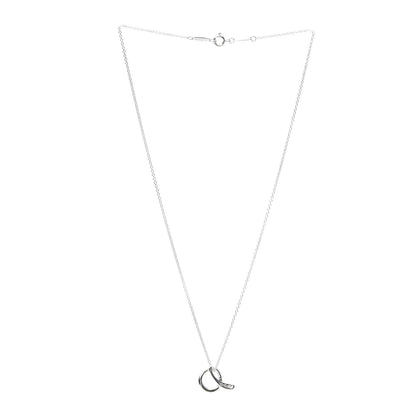 Tiffany Sterling Silver Diamond Elsa Peretti Letter A Pendant Necklace 3 of 5