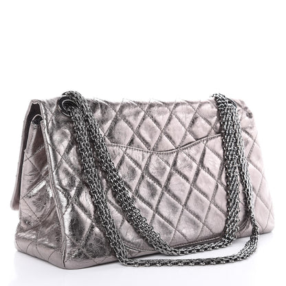 Chanel Metallic Aged Calfskin Quilted 2.55 Reissue 228 Flap Silver 3 of 9