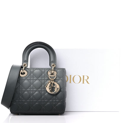 Christian Dior Lambskin Cannage Gradient Small My ABCDior Lady Dior Grey 11 of 11