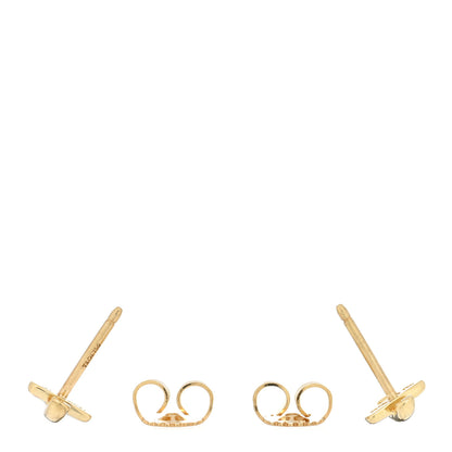 Tiffany 18K Yellow Gold 5mm Cross Stitch Earrings 3 of 4