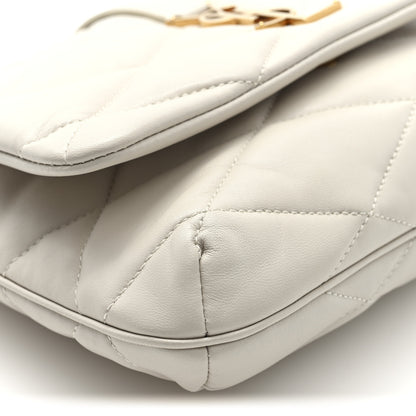 Saint Laurent Lambskin Quilted Le 57 Diamond Shoulder Bag Crema Soft 8 of 9