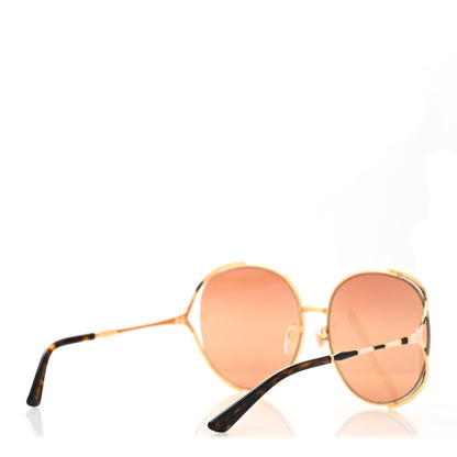 Gucci Metal Round Frame GG0595S Sunglasses Gold Black 4 of 7