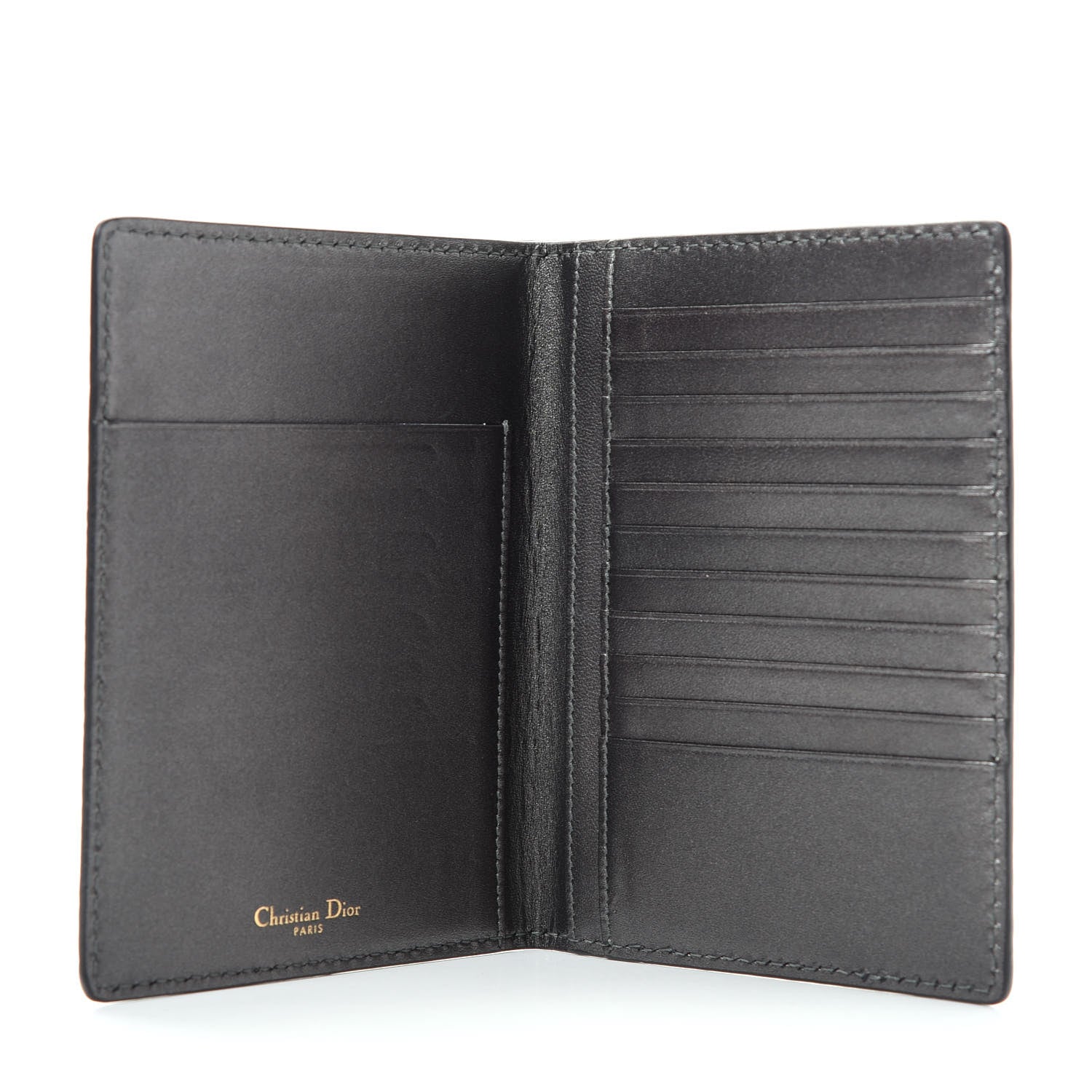 Christian Dior Metallic Grained Calfskin J'Adior Zip Pouch Gunmetal 6 of 9