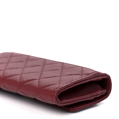 Chanel Lambskin Quilted Medium 19 Flap Wallet Burgundy 10 of 11