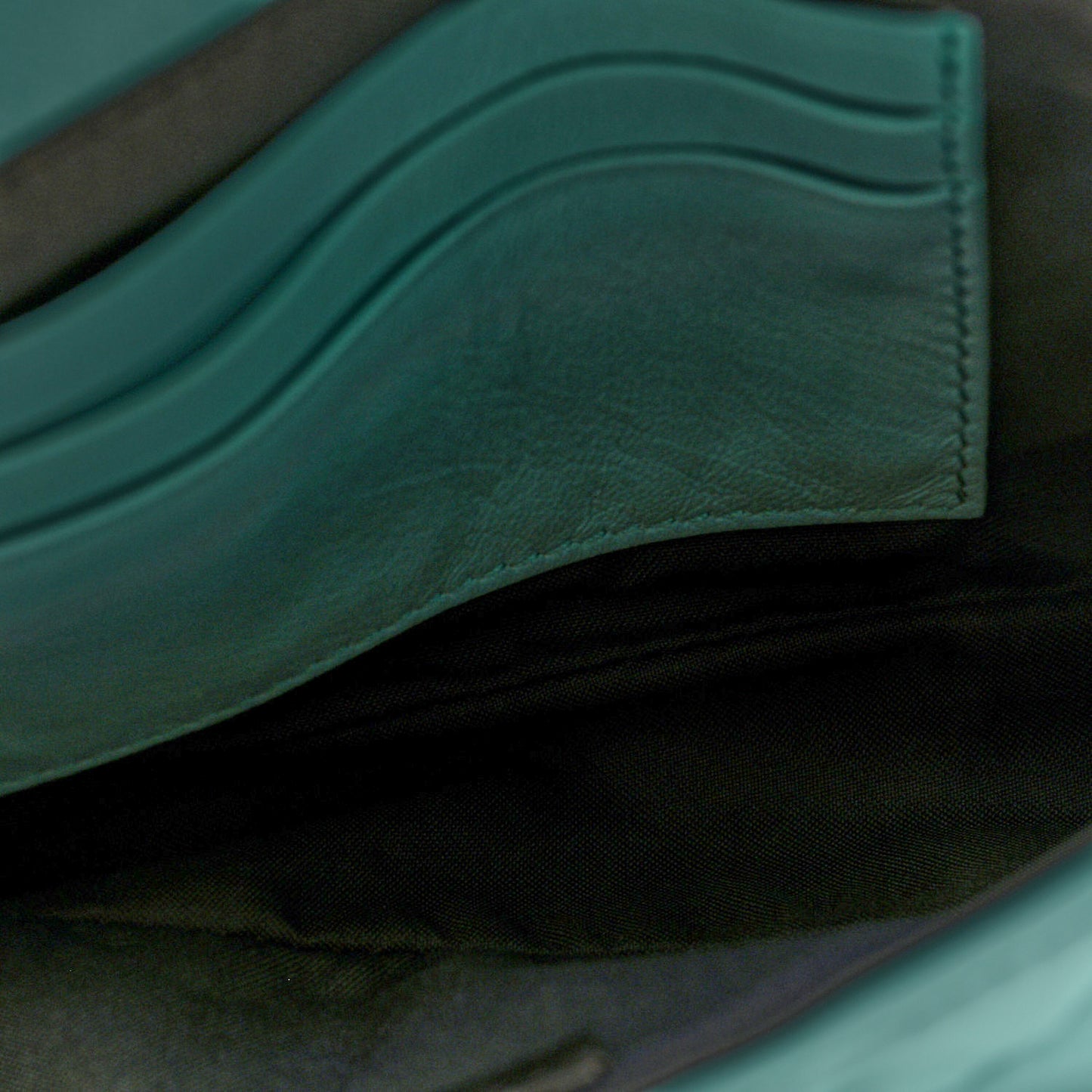 Nappa FF 1974 Embossed Mini Baguette Menta