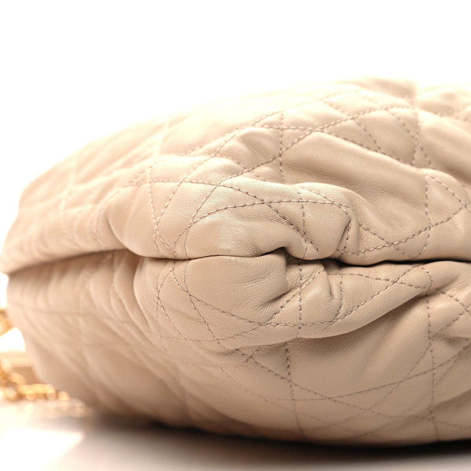 Christian Dior Lambskin Supple Macrocannage Ammi Bag Beige 8 of 9
