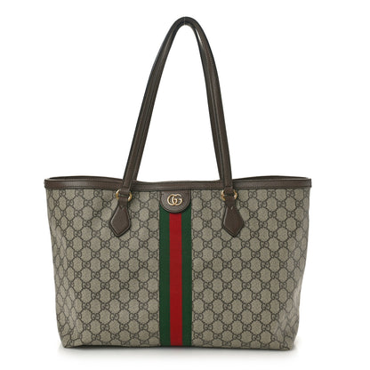 Gucci GG Supreme Monogram Medium Ophidia Shopping Tote Brown 1 of 15