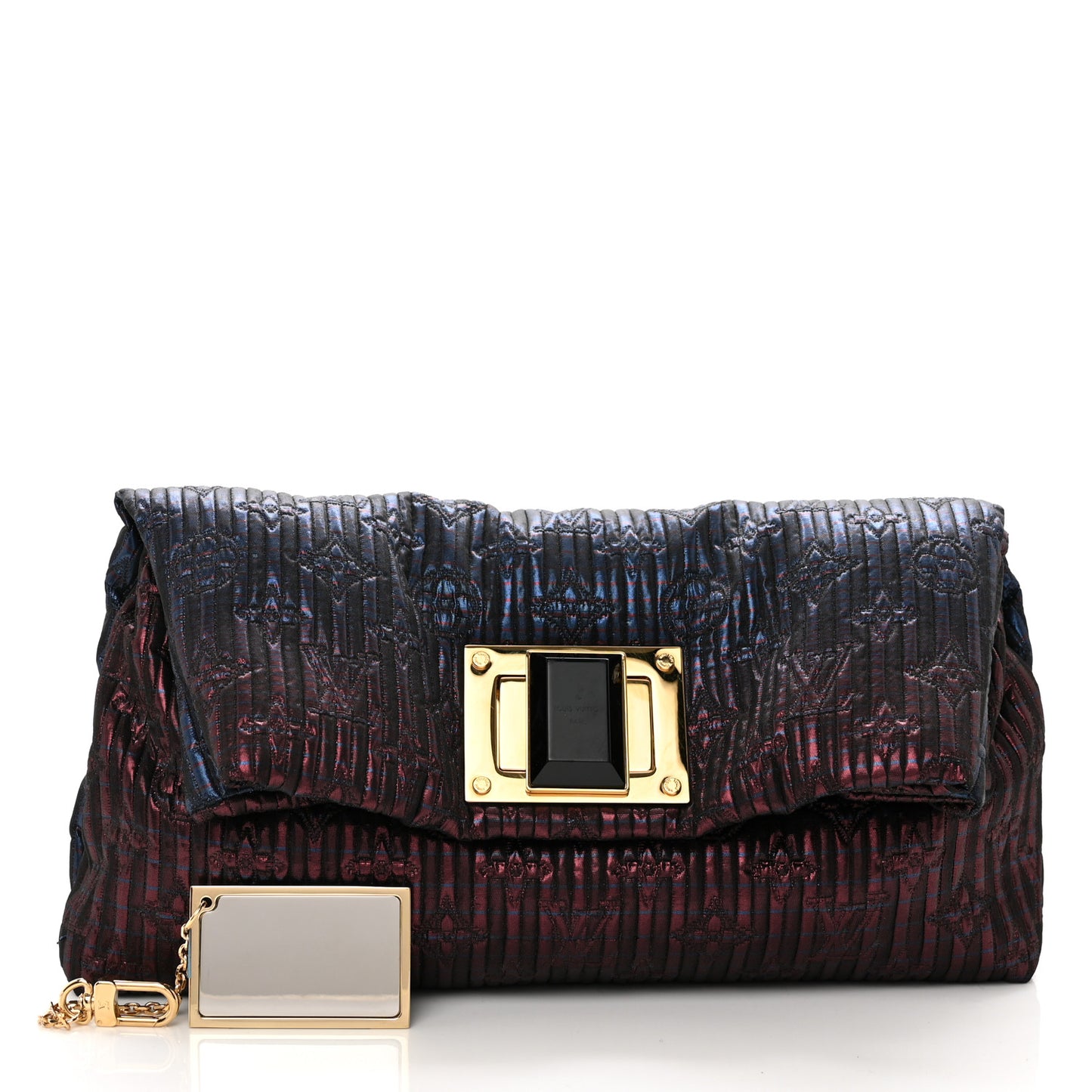 Jacquard Quilted Monogram Altair Clutch Marine