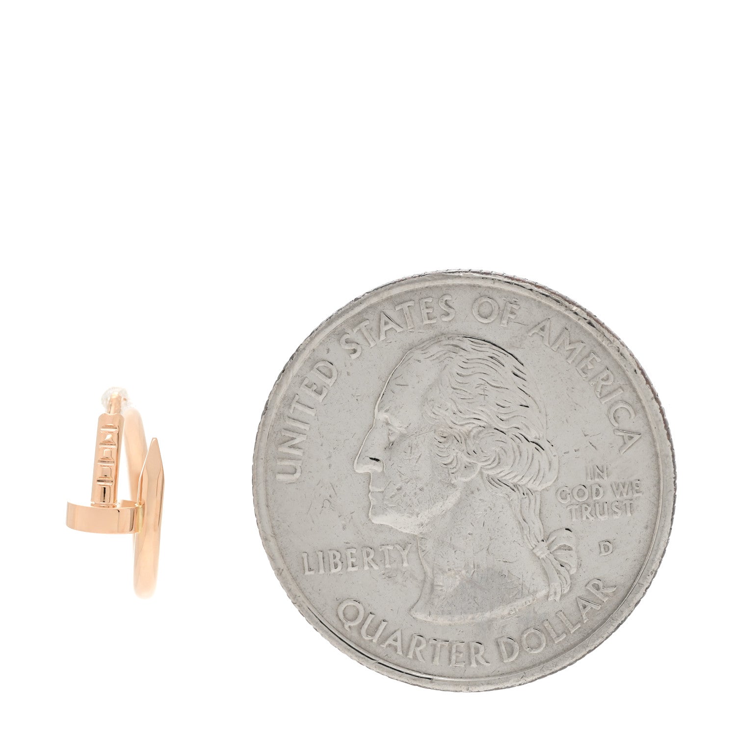 Cartier 18K Pink Gold Juste Un Clou Single Hoop Earring 2 of 7