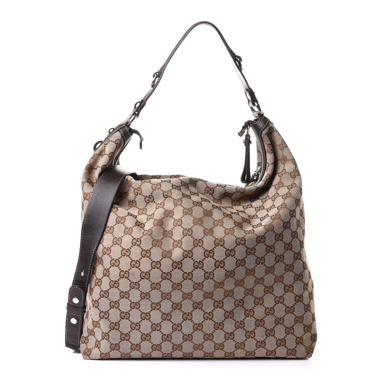 Monogram Large Icon Bit Hobo Dark Brown