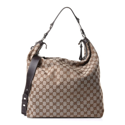 Gucci Monogram Large Icon Bit Hobo Dark Brown 1 of 13