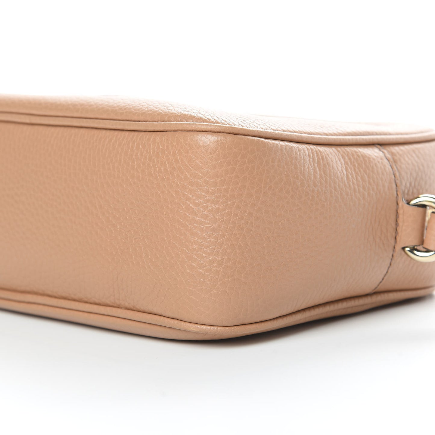 Pebbled Calfskin Small Soho Disco Bag Rose Beige