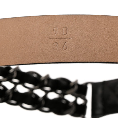 Chanel Calfskin Metal CC Chain Belt 90 36 Black 5 of 6