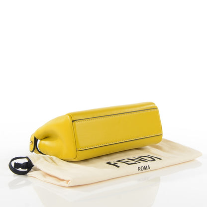 Fendi Shiny Nappa Micro Peekaboo Iconic Satchel Lime 4 of 7