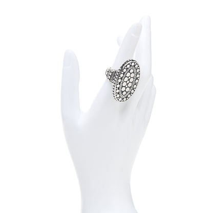 John Hardy Sterling Silver Dot Oval Ring 54 7 2 of 6
