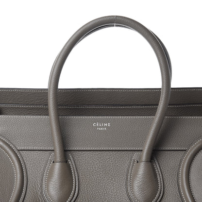 Celine Drummed Calfskin Mini Luggage Souris 10 of 10