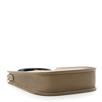 Hermes Taurillon Clemence Amazone Evelyne TPM Etoupe Bleu Indigo 4 of 10