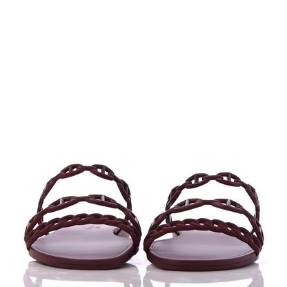 Hermes TPU Rivage Sandals 38 Bordeaux 2 of 10