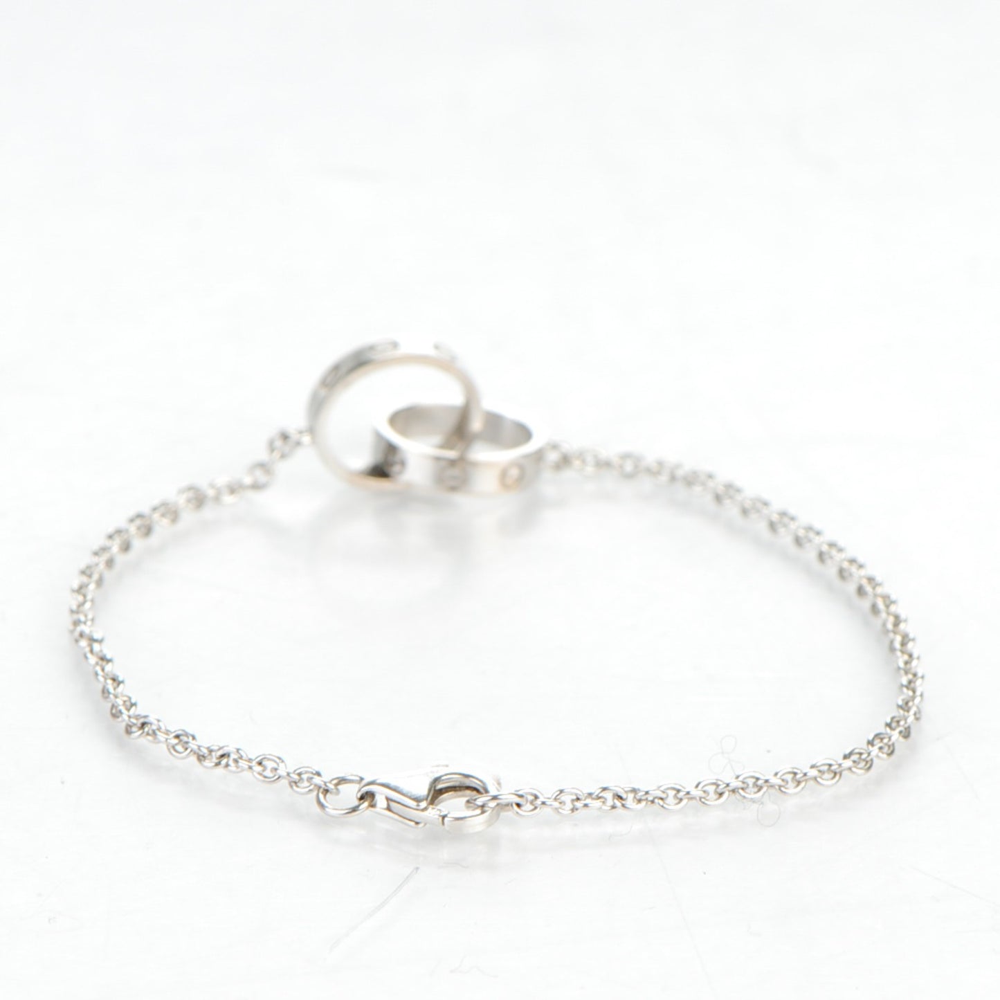18K White Gold Interlocking LOVE Bracelet