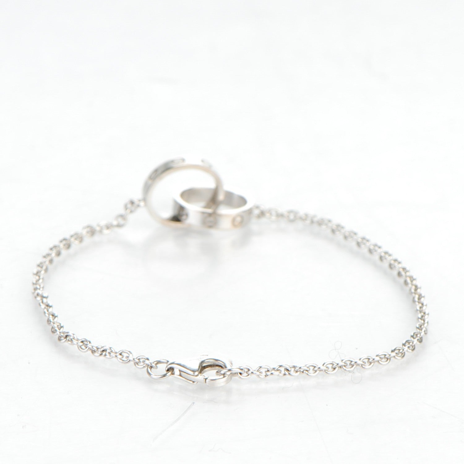 Cartier 18K White Gold Interlocking LOVE Bracelet 3 of 13