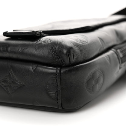 Louis Vuitton Calfskin Monogram Shadow Double Phone Pouch NM Black 8 of 10