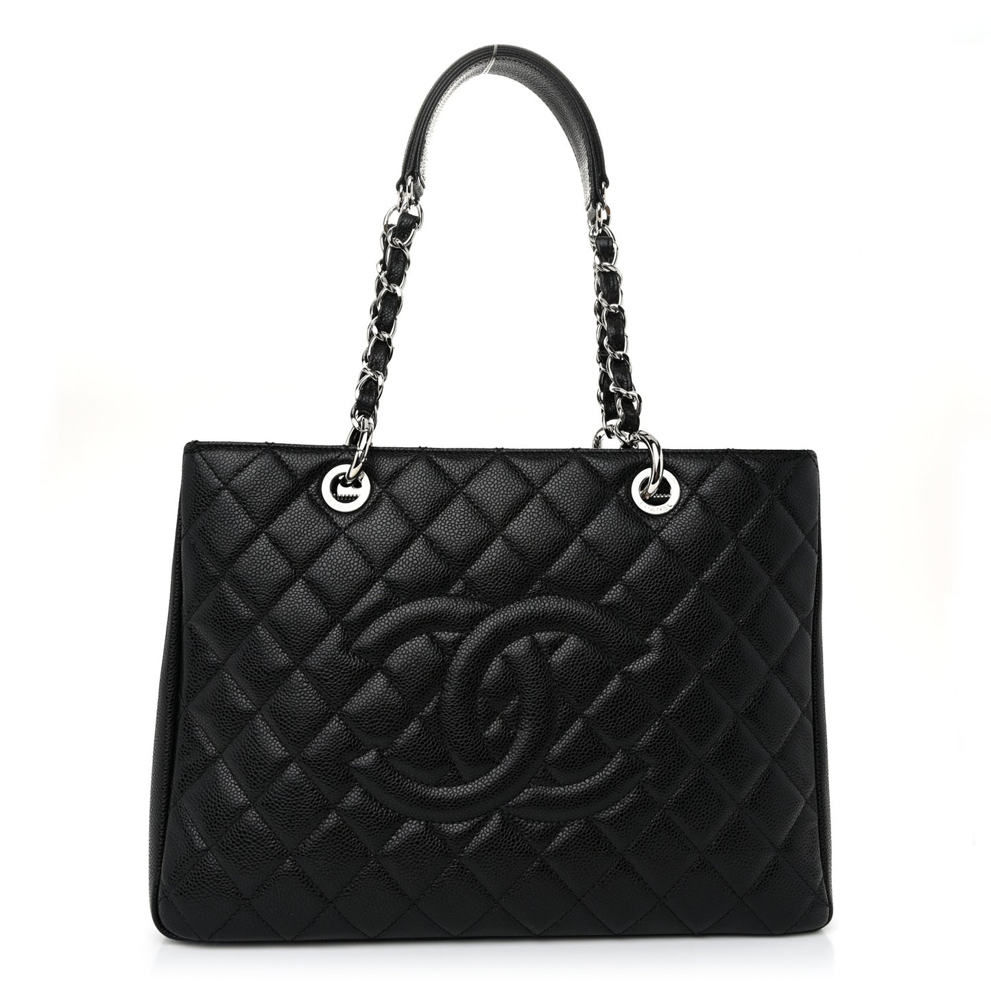 Caviar Quilted Grand Shopping Tote GST Black