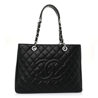 Chanel Caviar Quilted Grand Shopping Tote GST Black 1 of 12