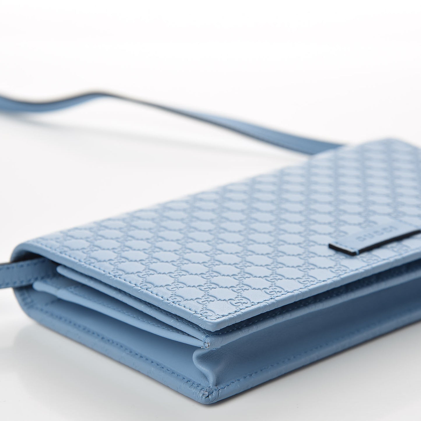 Microguccissima Crossbody Wallet Mineral Blue