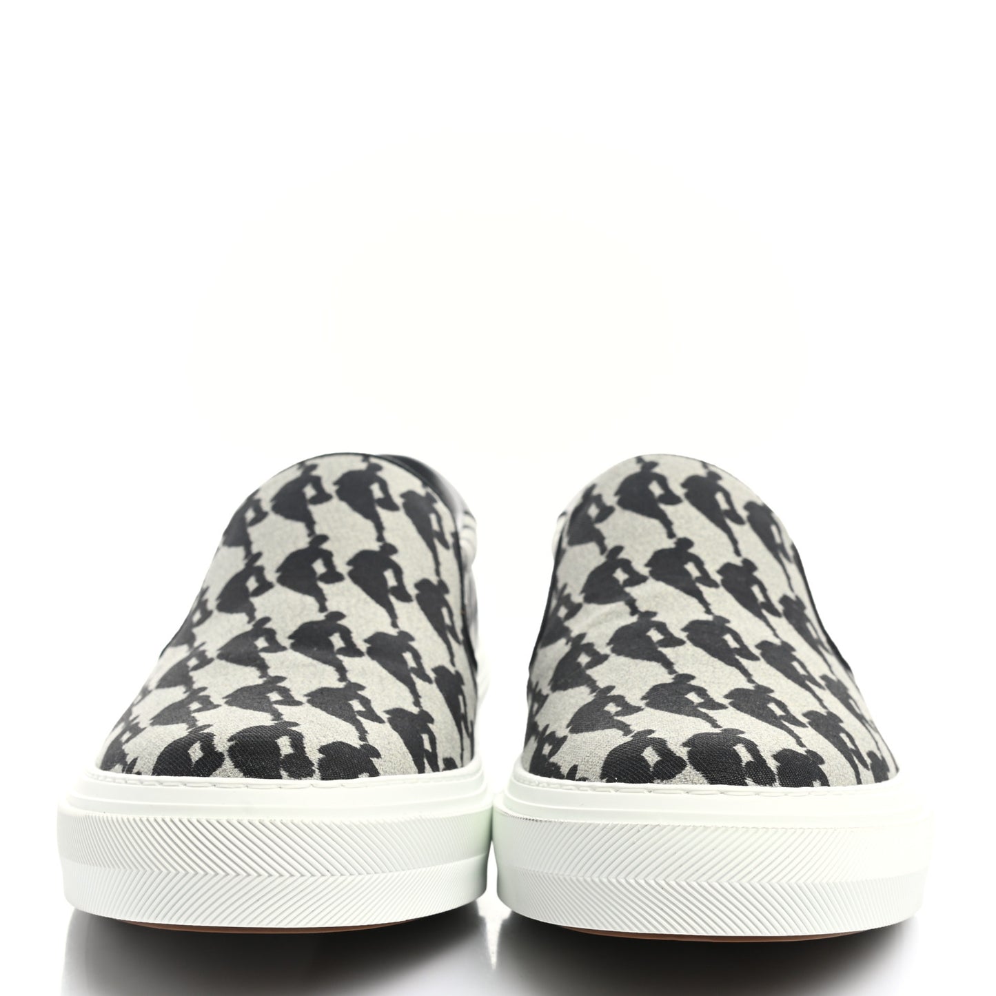 X NBA Canvas Logo Trocadero Slip On Sneakers 11 Black White