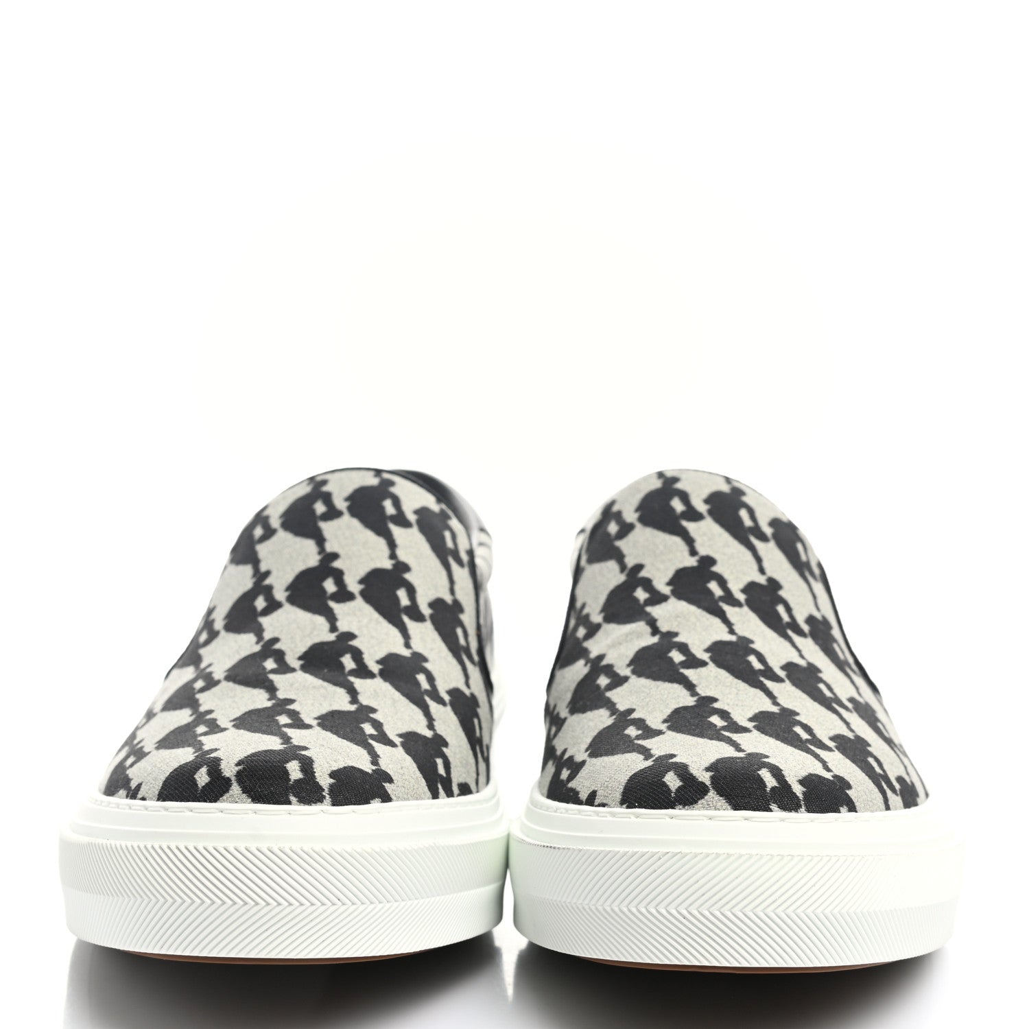 Louis Vuitton X NBA Canvas Logo Trocadero Slip On Sneakers 11 Black White 2 of 9
