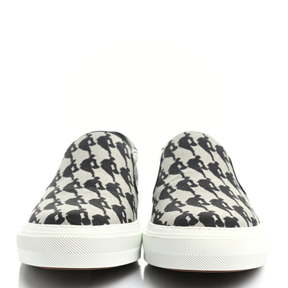 Louis Vuitton X NBA Canvas Logo Trocadero Slip On Sneakers 11 Black White 2 of 9