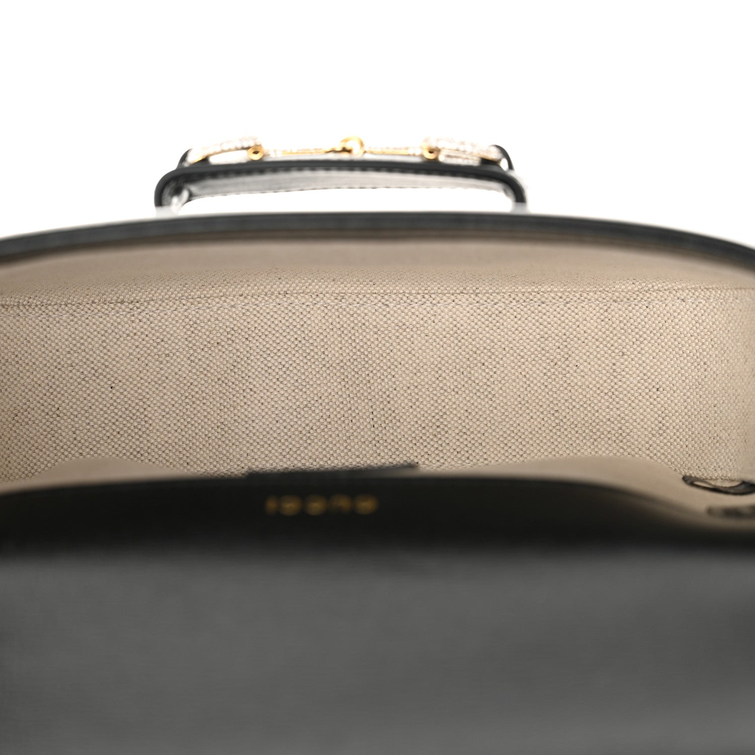 Gucci Azalea Calfskin Mini Crystal Horsebit 1955 Shoulder Bag Black 5 of 11