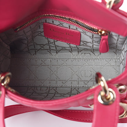 Christian Dior Lambskin Cannage Mini Lady Dior Fuchsia 4 of 8