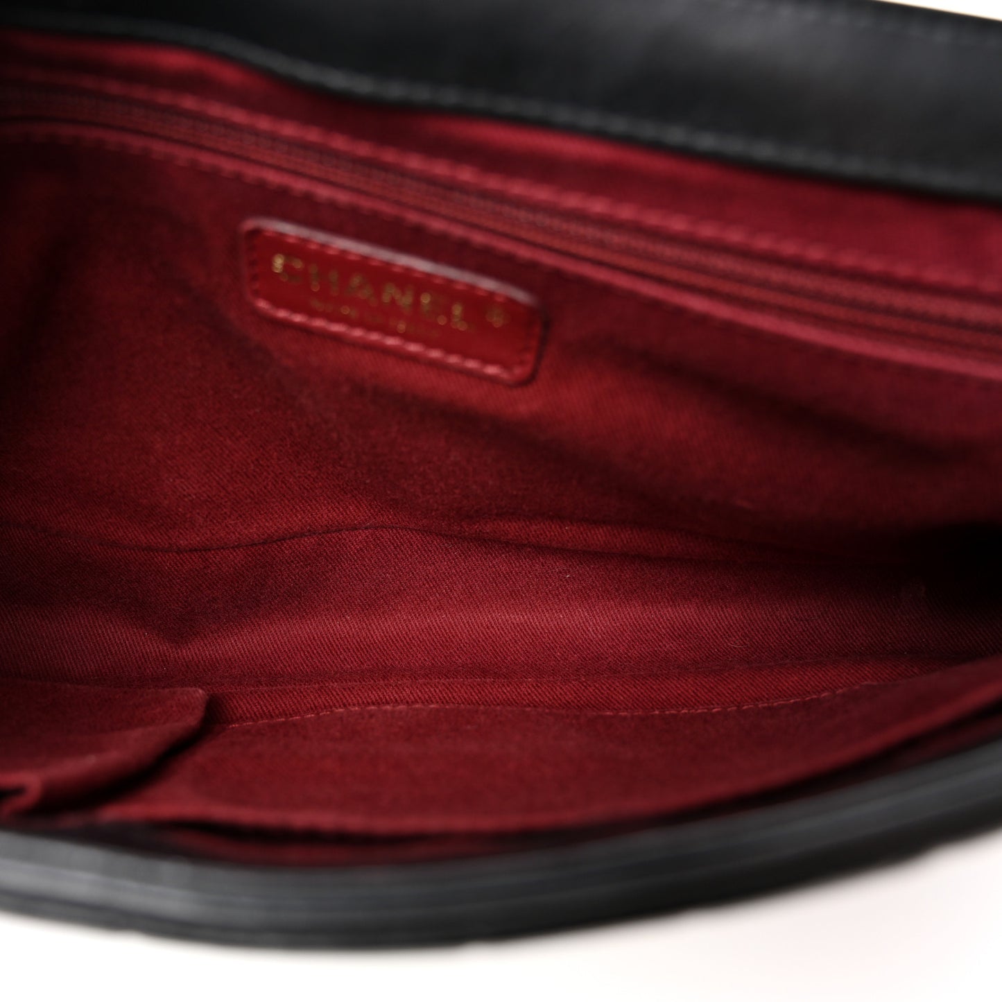 Aged Calfskin Quilted Medium Pondichery Flap Black