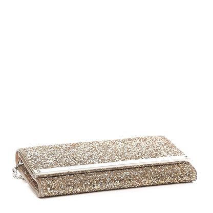 Jimmy Choo Glitter Milla Wallet on Chain Gold 4 of 10