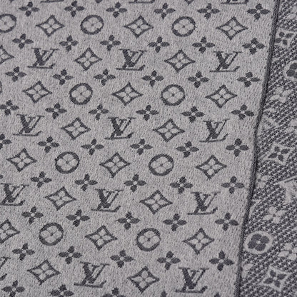 Louis Vuitton Wool Monogram Classic Scarf Grey 5 of 5