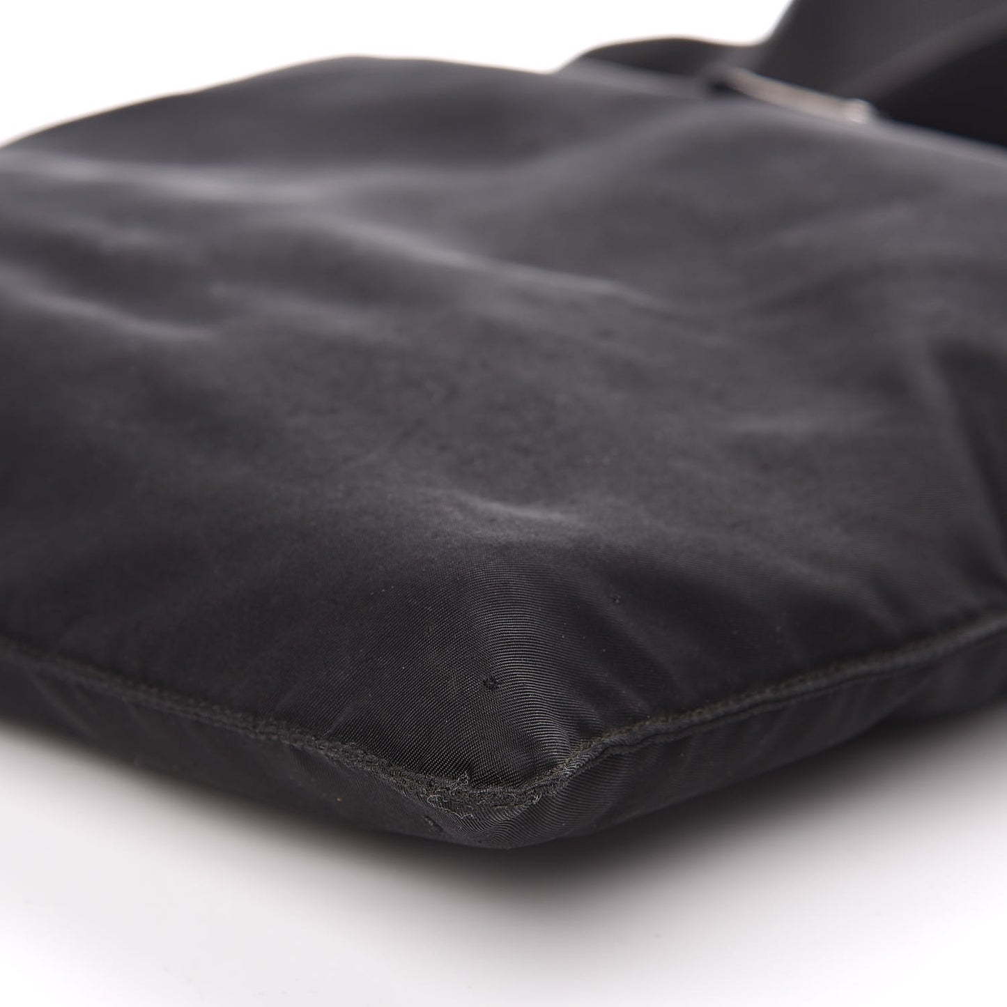 Nylon Vela Flat Messenger Bag Black