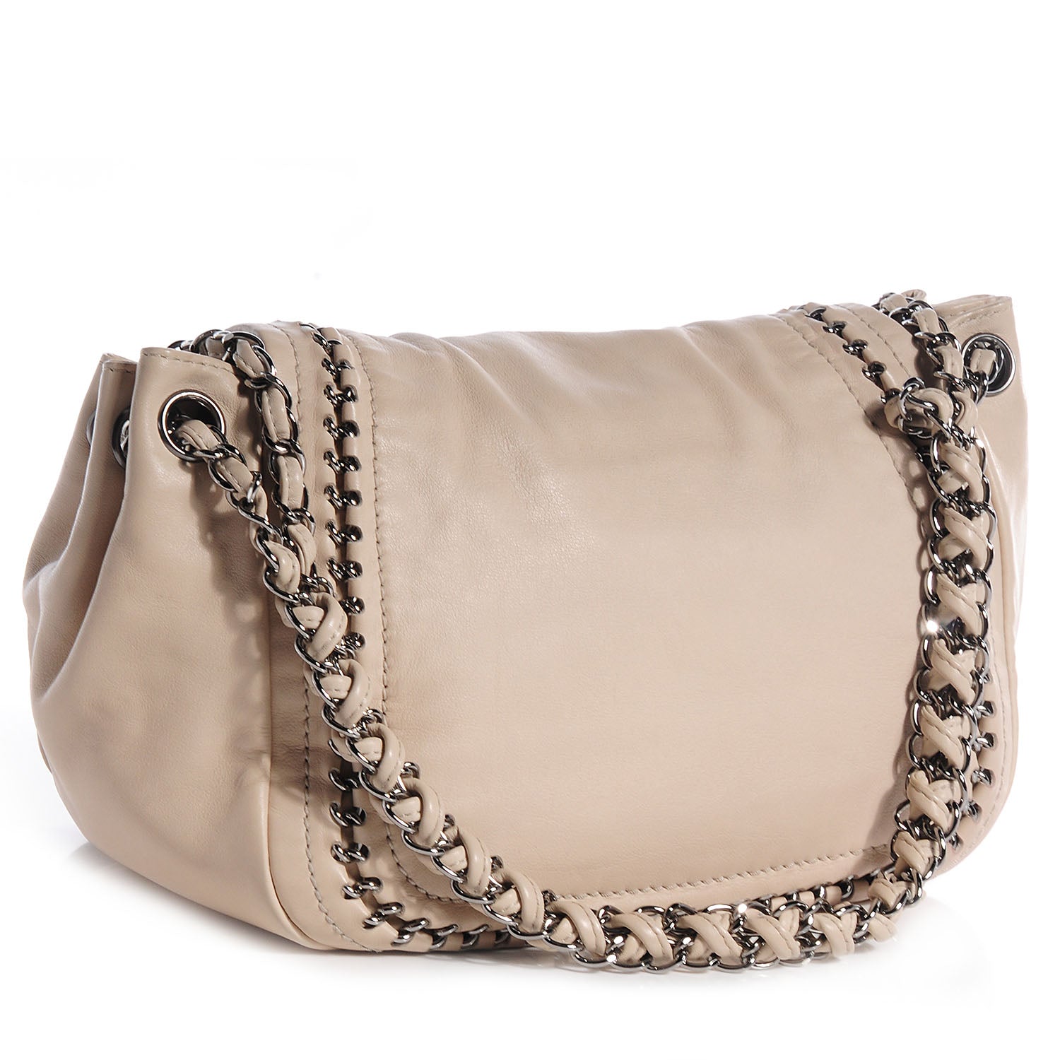 Chanel Smooth Calfskin Luxe Ligne Small Flap Bag Beige 3 of 7