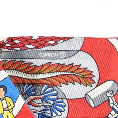 Hermes Silk Exposition Universelle Twilly Rouge Bleu Electrique Gold 4 of 5