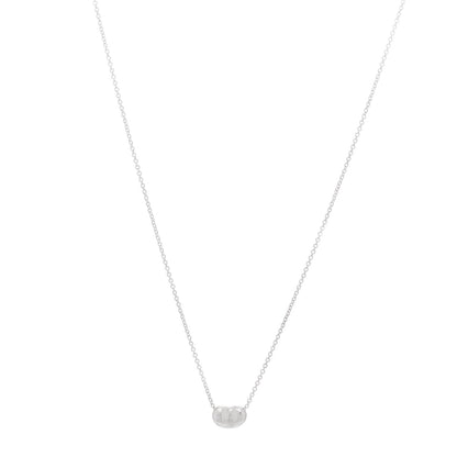 Tiffany Sterling Silver 9mm Elsa Peretti Bean Pendant Necklace 1 of 6