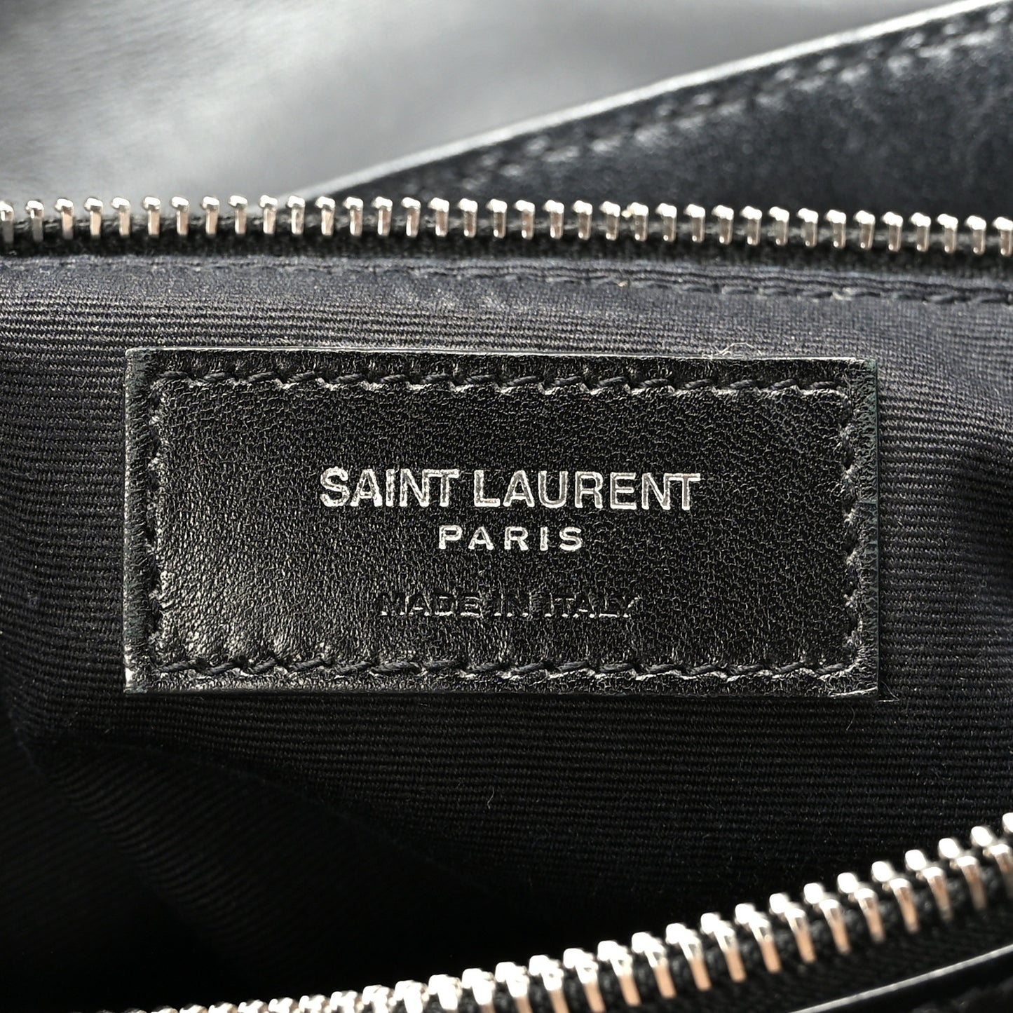 Calfskin Y Quilted Monogram Large Loulou Chain Satchel Black