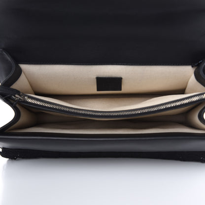 Gucci Calfskin Embroidered Medium Dionysus Shoulder Bag Black 5 of 12