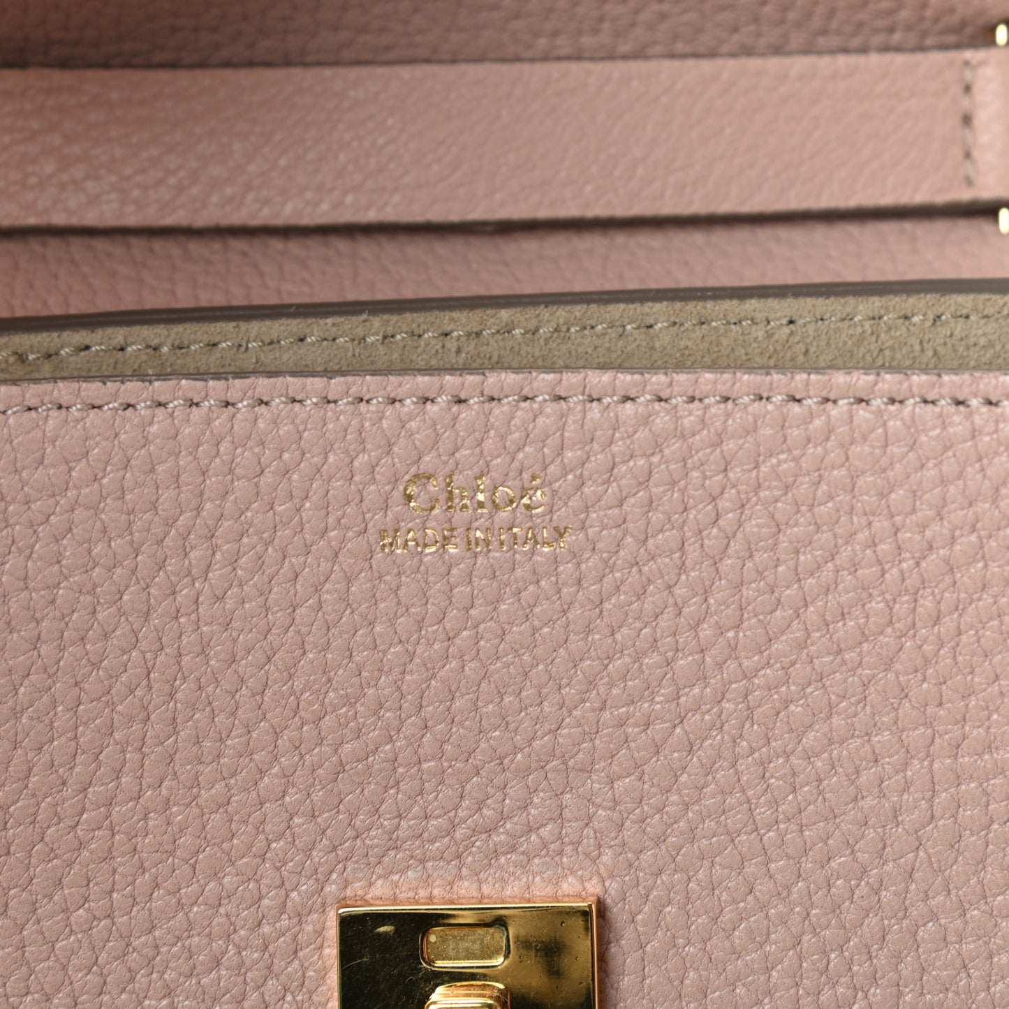 Grained Lambskin Mini Drew Shoulder Bag Cement Pink