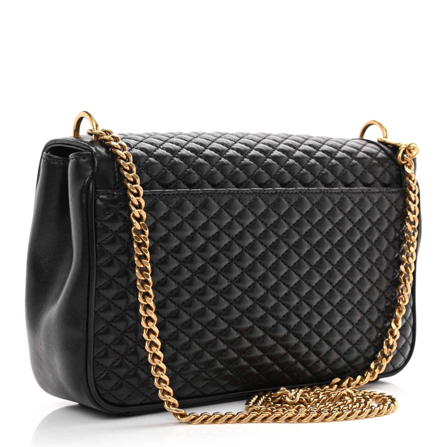 Saint Laurent Lambskin Quilted Victoire Shoulder Bag Black 3 of 9