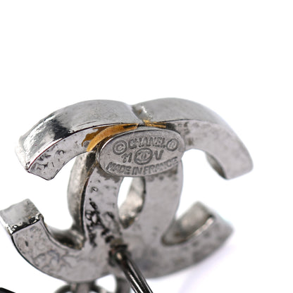 Chanel Ruthenium CC Bead Drop Earrings Black 4 of 4