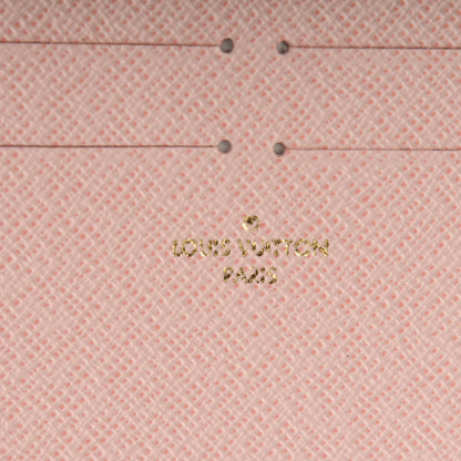 Louis Vuitton Damier Azur Pochette Felicie Chain Wallet Rose Ballerine 9 of 10
